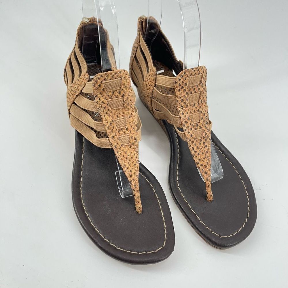 Donald J. Pliner SIGNED Deena Wedge Sandals Size 7 EUC AUTOGRAPHED